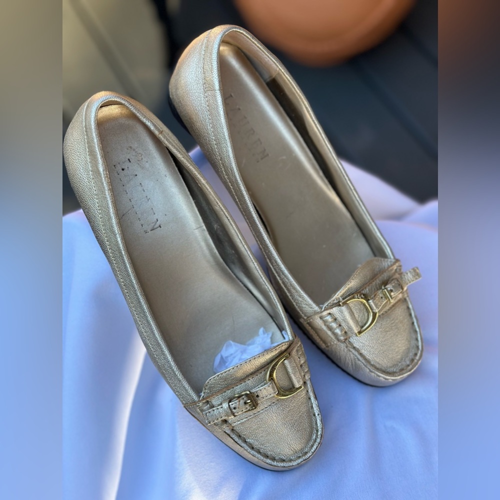 LRL Metallic Gold Geanne Loafers